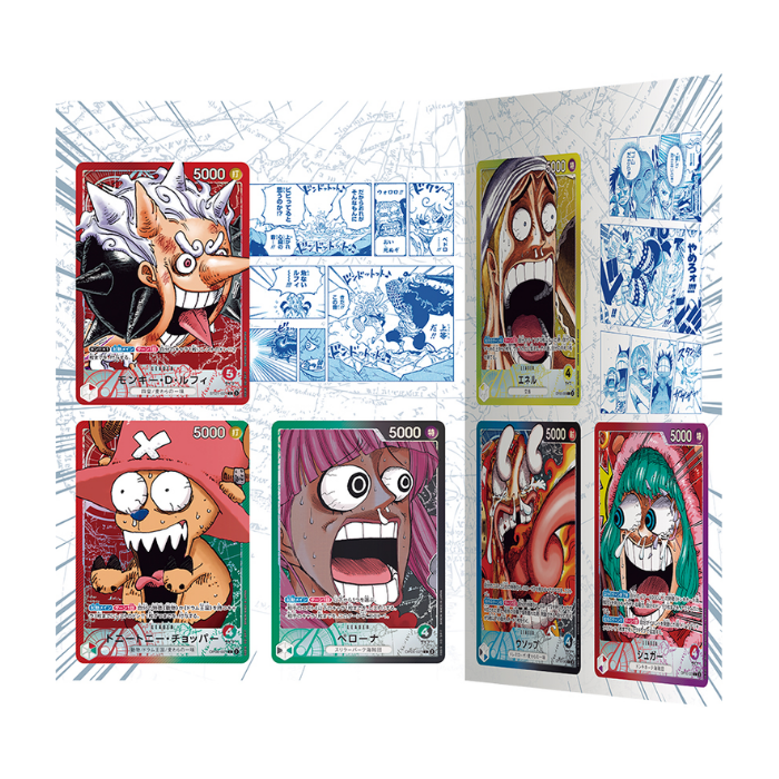 One Piece Base Shop Limited Card Collection Vol. 1 innehåll, 6 unika promokort